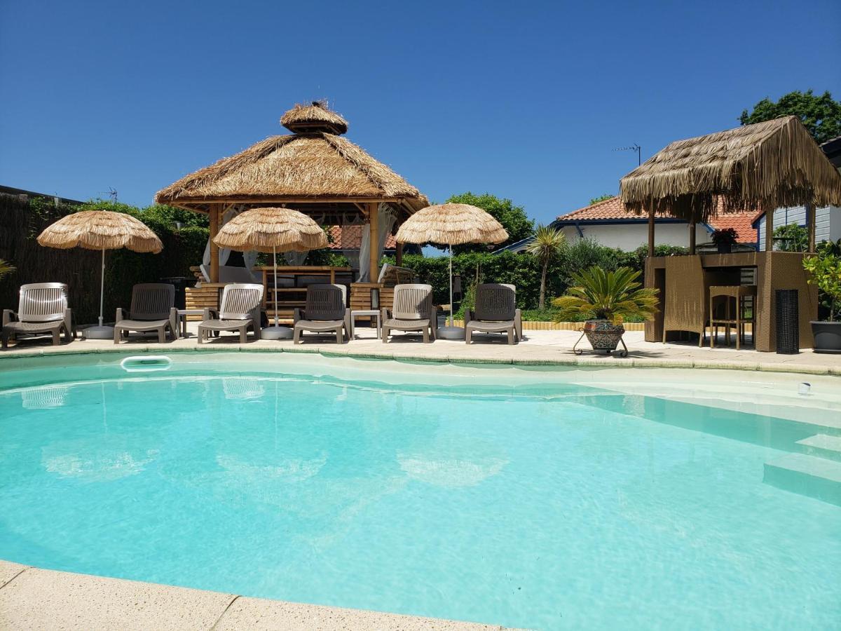Chalet Zure Ondoan - Spa Et Piscine Chauffee Tarnos Exterior foto